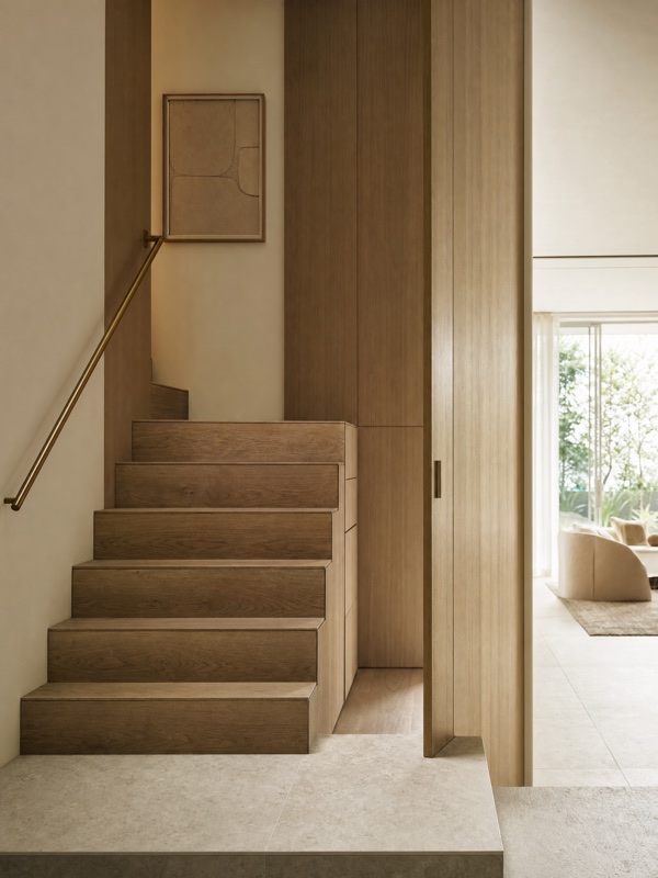 Timber joinery and stair detailing — illustrative concept